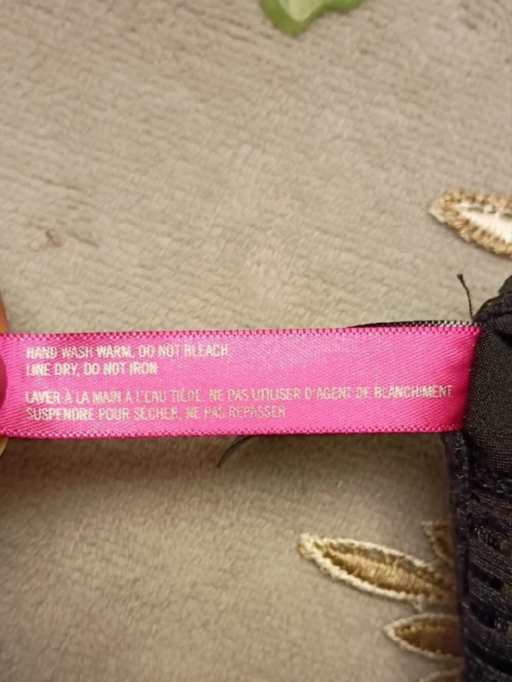 Vince Camuto Black Striped Racerback Push-Up Bra